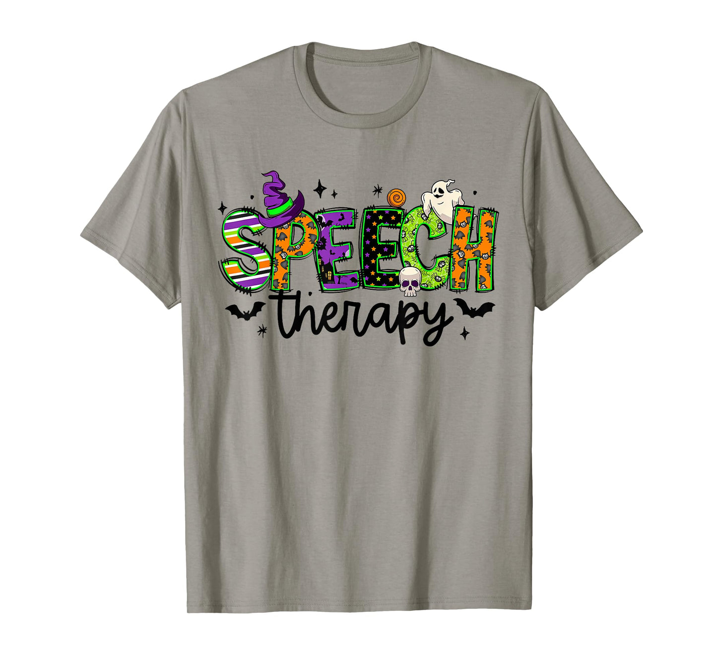Halloween Speech Therapy Groovy Speech Language Pathologist T-Shirt