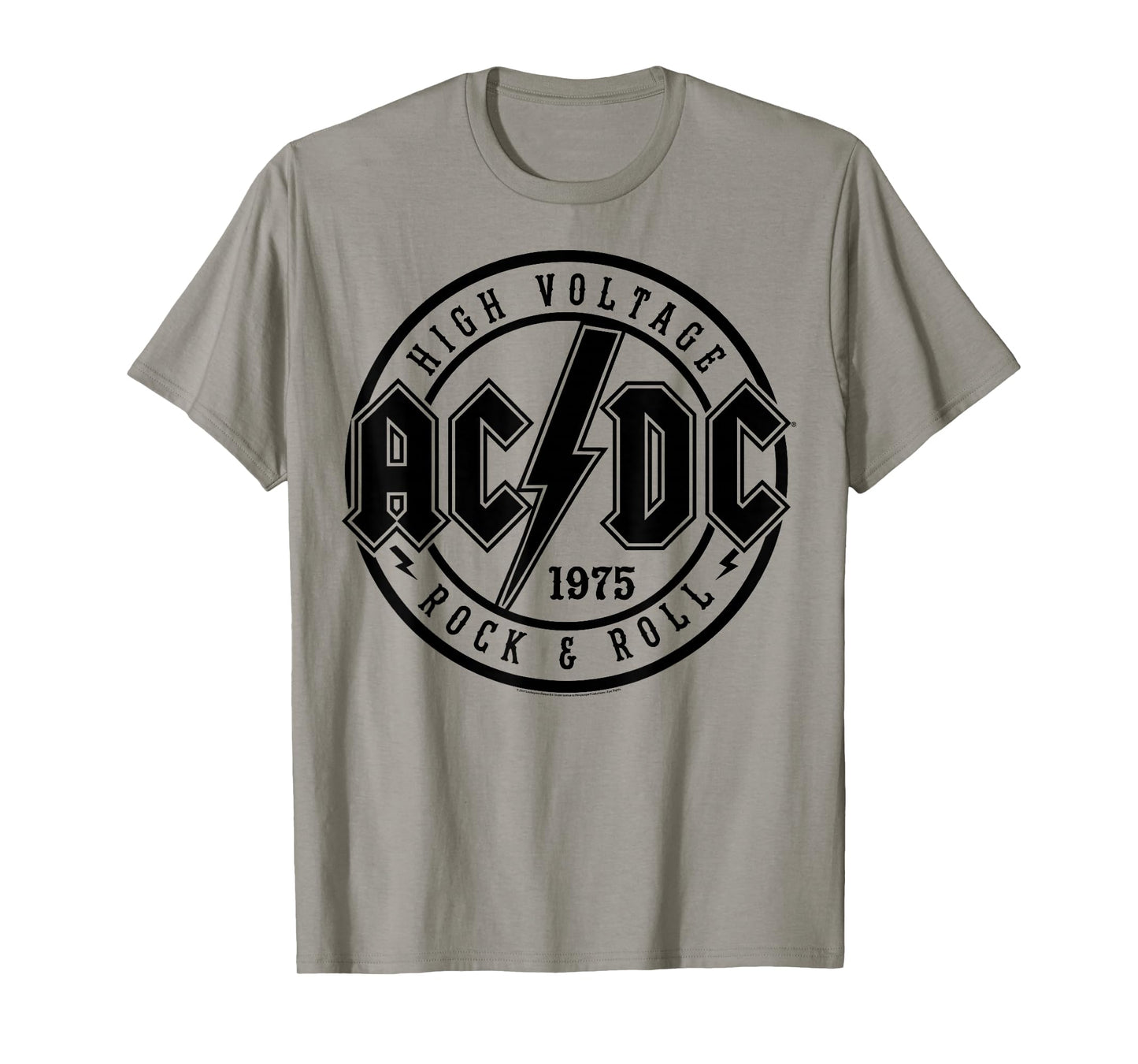 AC/DC Classic White Cotton T-Shirt - Rock & Roll, Adult, Short Sleeve