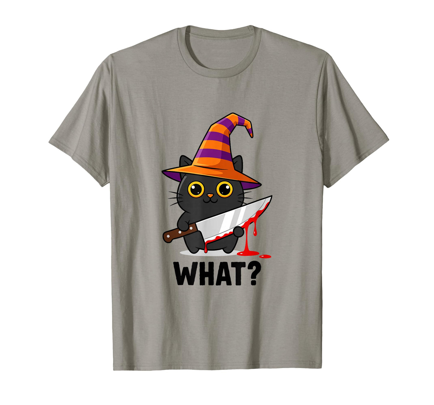 Halloween Witch Cat What Funny Costume Graphic T-Shirt