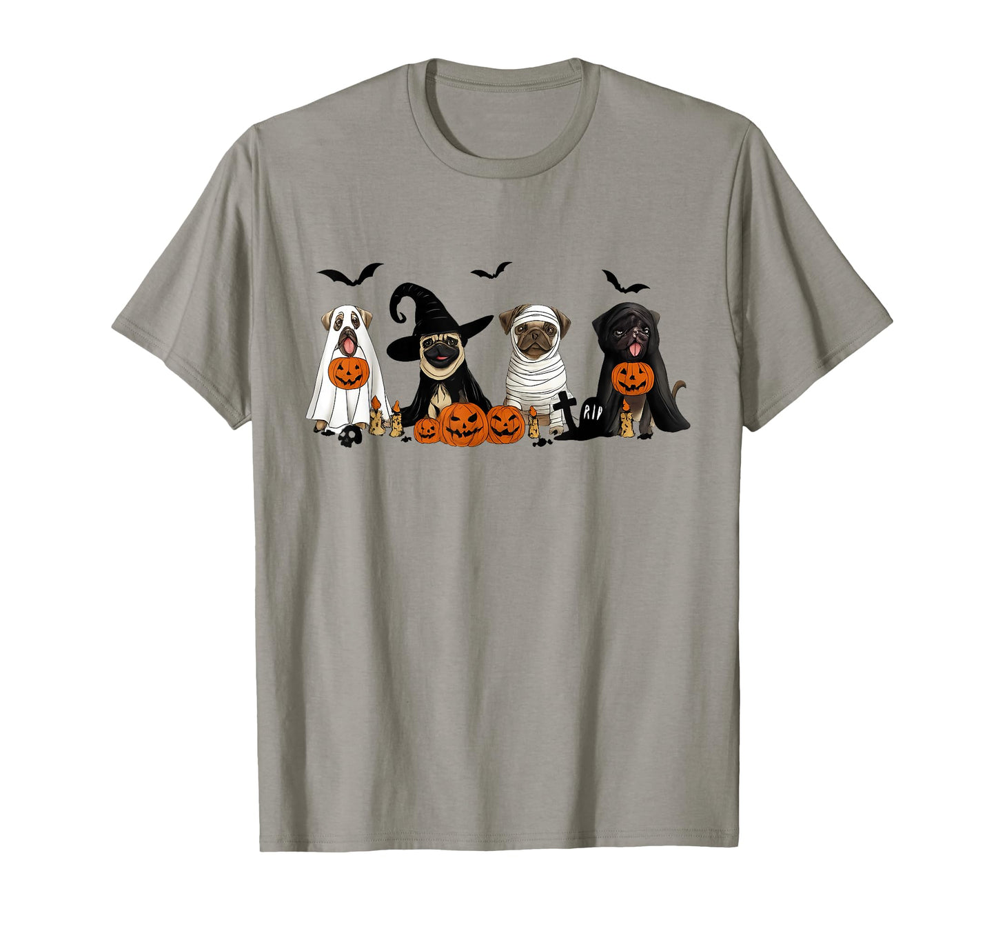 Pugs Dog Lovers - Pug Ghost Pug Witch Pug Halloween Costumes T-Shirt