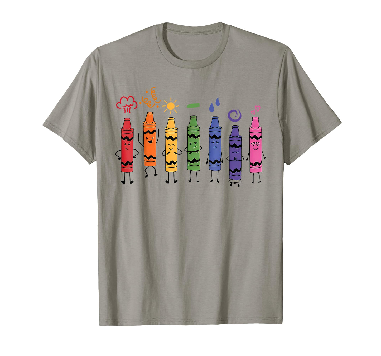Mood Color Crayons Teacher T-Shirt