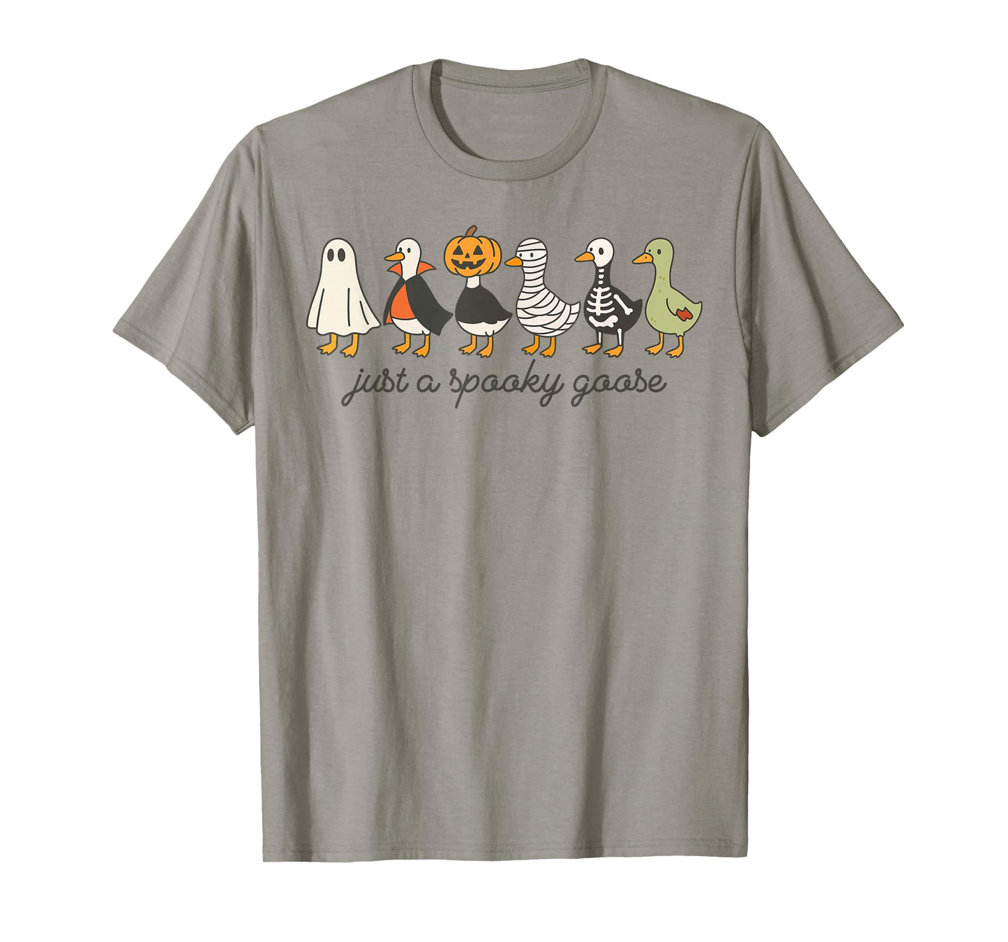 Just A Spooky Goose Halloween Silly Goose Funny Halloween T-Shirt