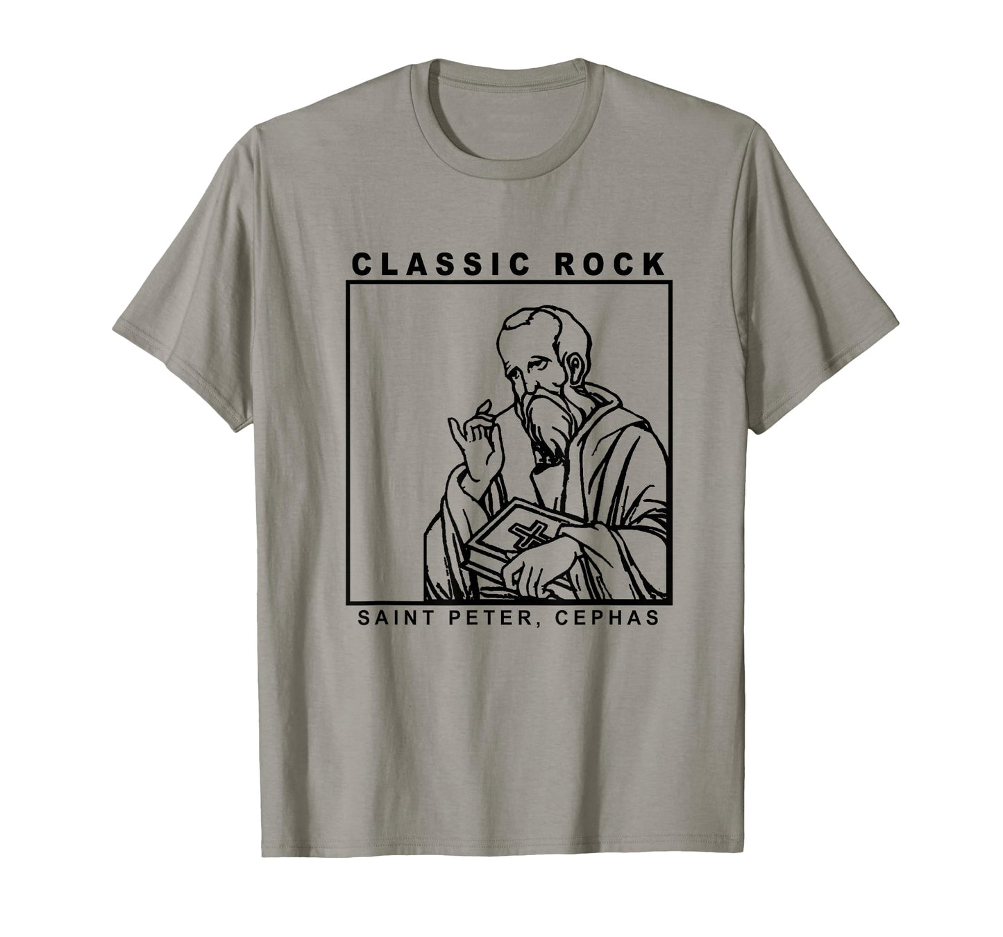 Saint Peter Classic Rock Catholic Vibe Petros Upon this Rock T-Shirt