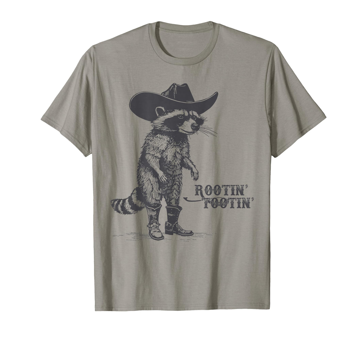 Rootin Tootin Vintage Raccoon Cowboy Cowgirl Trash Panda T-Shirt