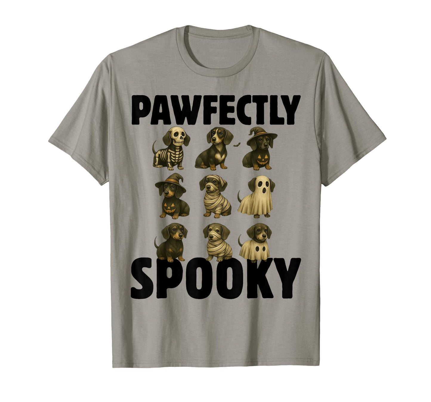 Spooky Dachshund Halloween Weenie Dog Ghost Mummy Witch T-Shirt