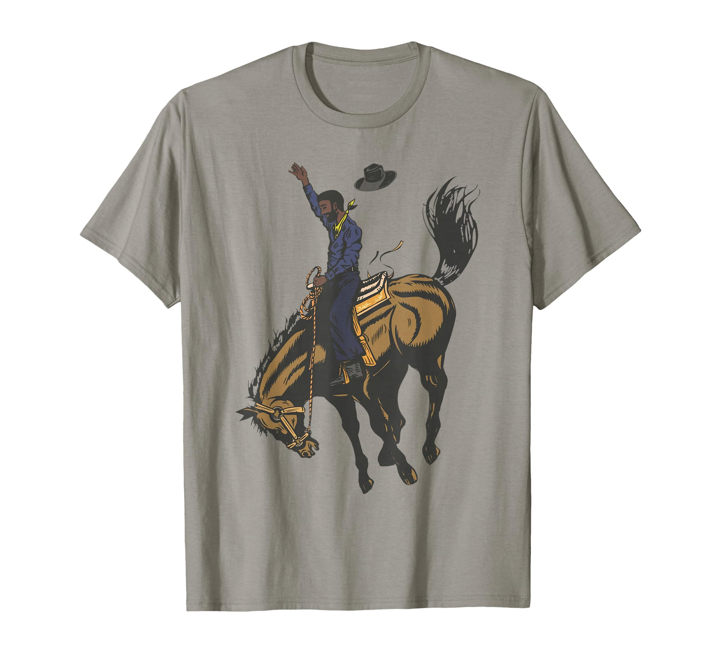Black Cowboy Western Rodeo Melanin Black History Texas Men T-Shirt
