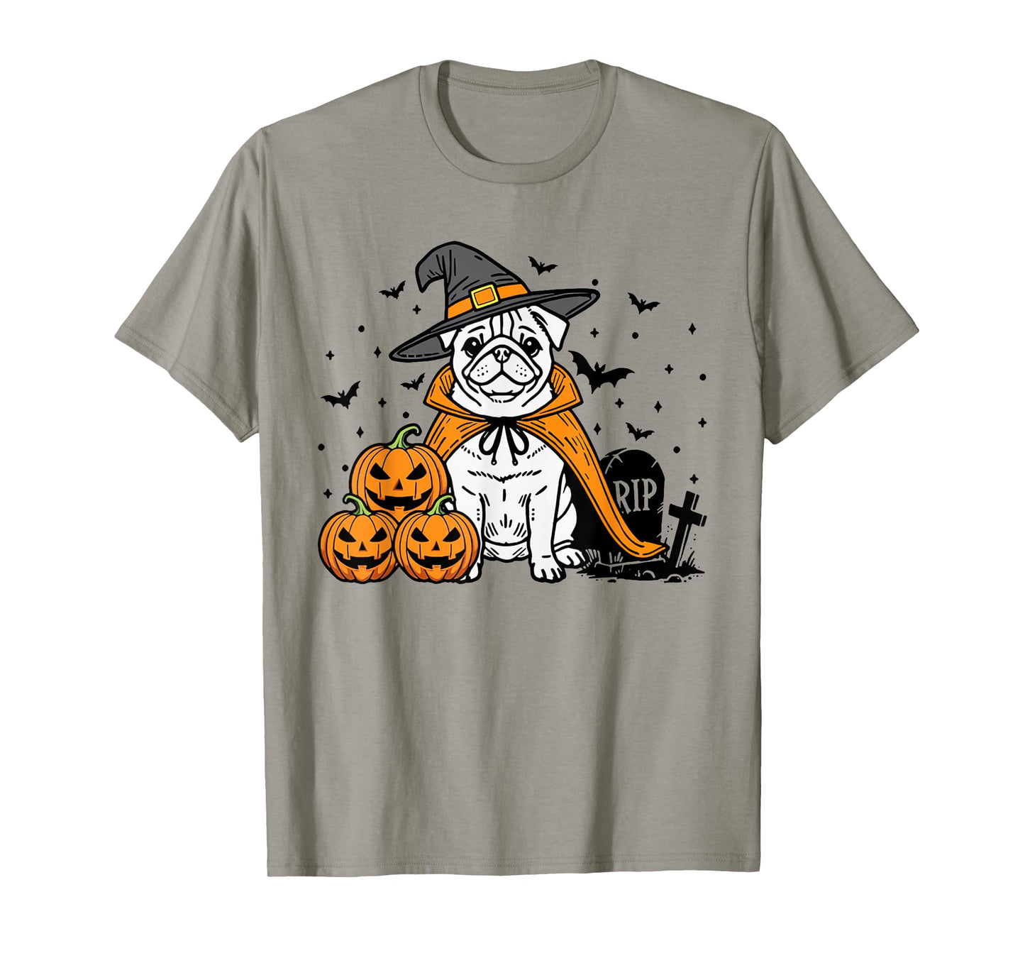 Pug Halloween Costume Spooky Ghost Pumpkin Pug Halloween T-Shirt
