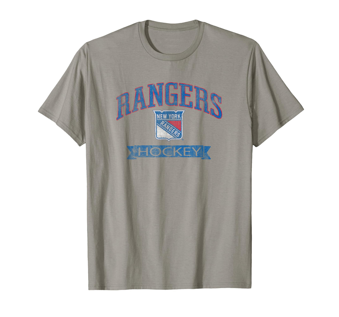 New York Rangers Vintage Hockey Gray Officially Licensed T-Shirt