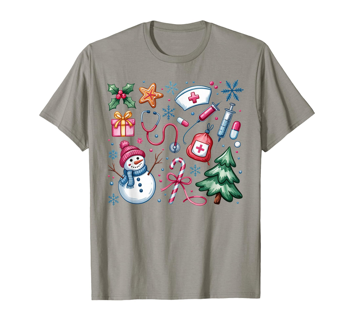 Nurse Christmas Men Women Kids Nursing Crew Cute Xmas Nurse T-Shirt