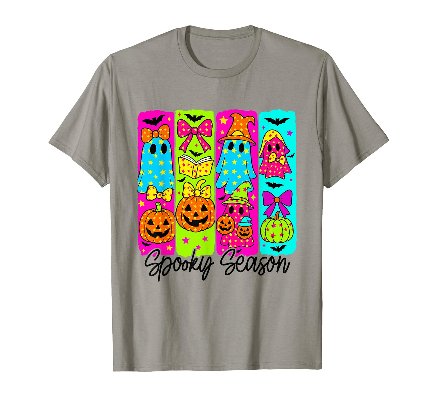 Coquette Bow Ghost Halloween Spooky Season Boo Ghost Pumpkin T-Shirt
