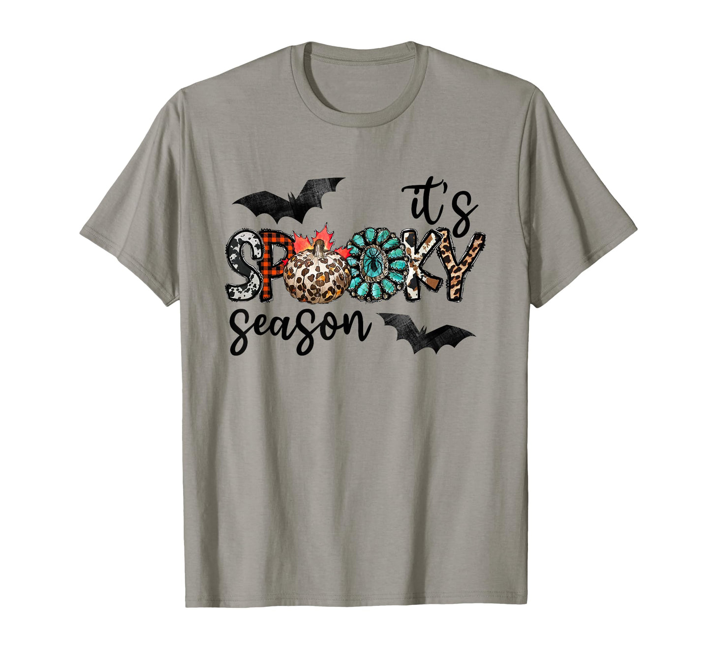 It's Spooky Season Pumpkin Leopard T-Shirt