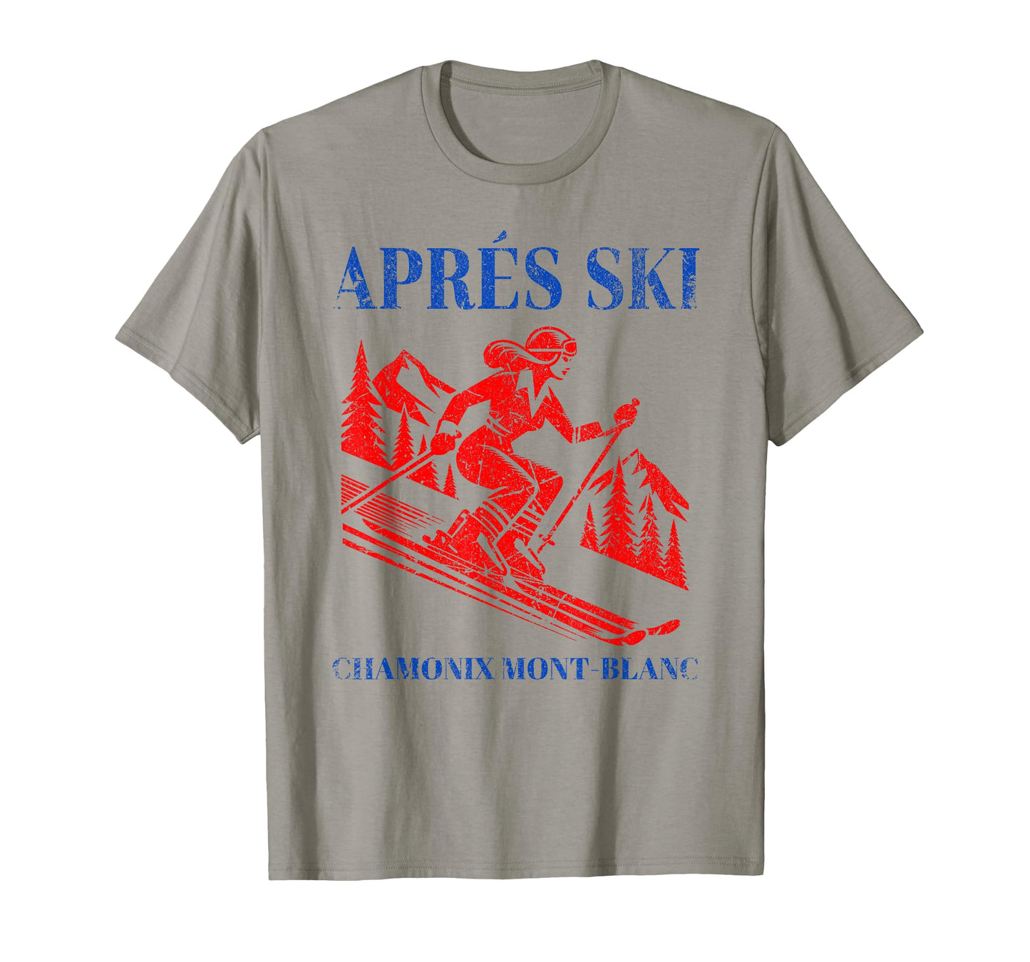 Ski Apres Vintage Ski Skiing Mont Blanc Retro Snow Skier T-Shirt