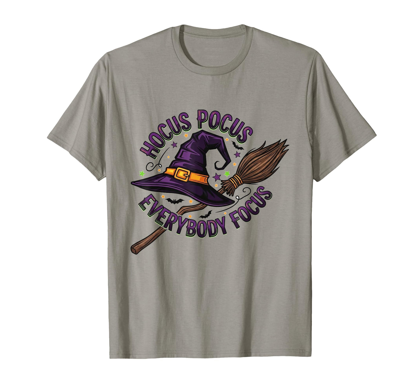 Hocus Pocus Everybody Focus Funny Teacher Halloween Witch T-Shirt