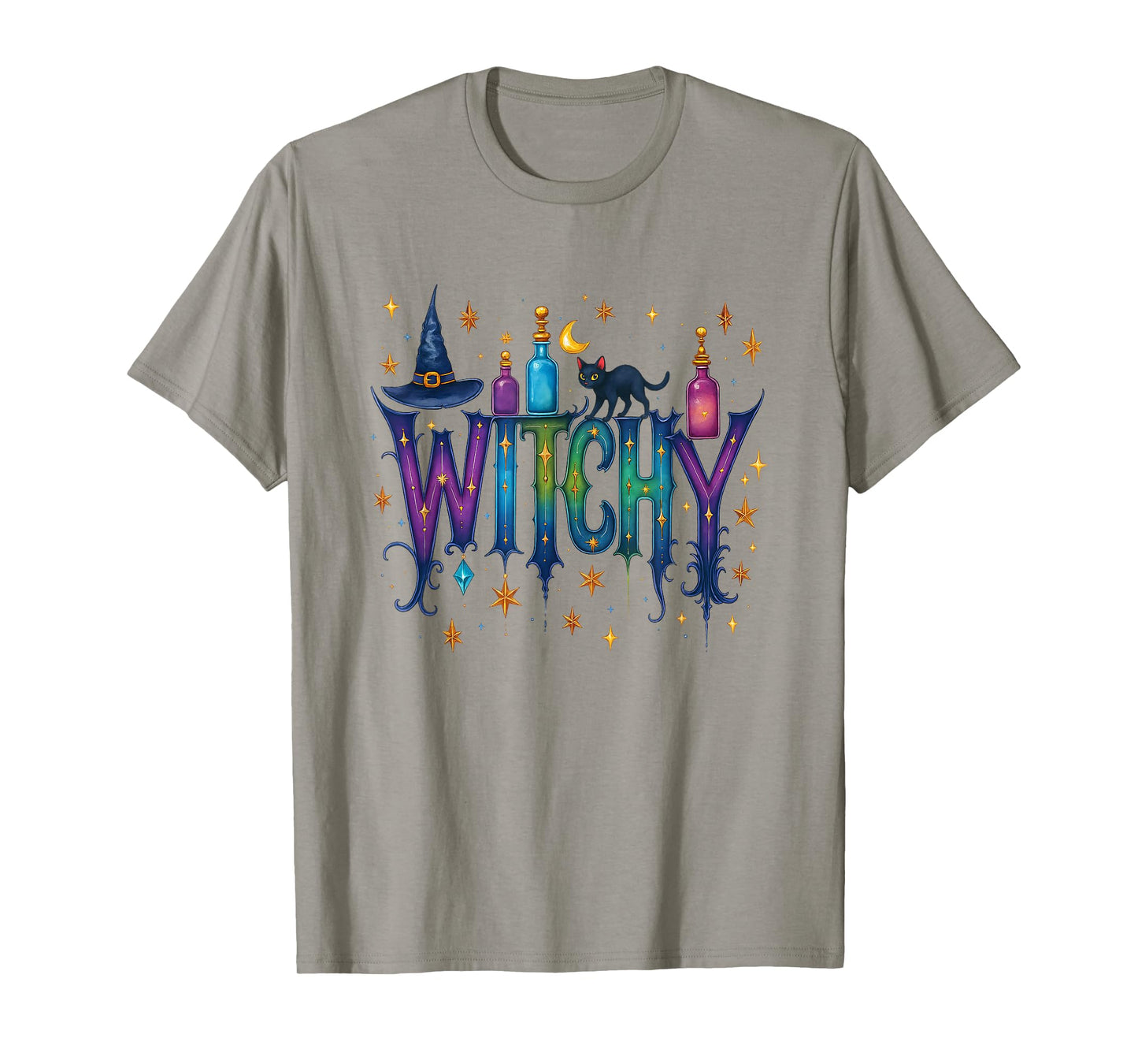 Whimsical Witchy Halloween Witchy Vibes Vintage Women T-Shirt