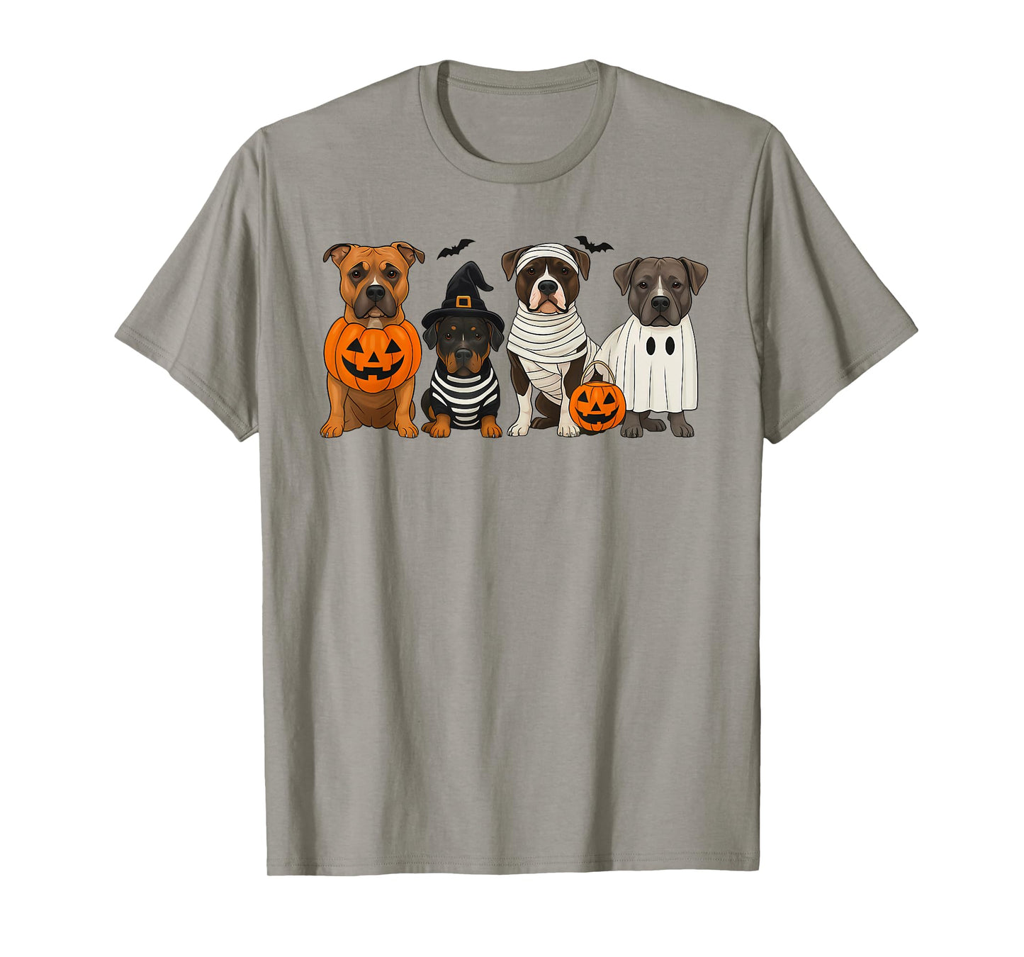 Pitbull Lover Dog Mom Halloween Vibes Spooky Boo Pumpkin T-Shirt