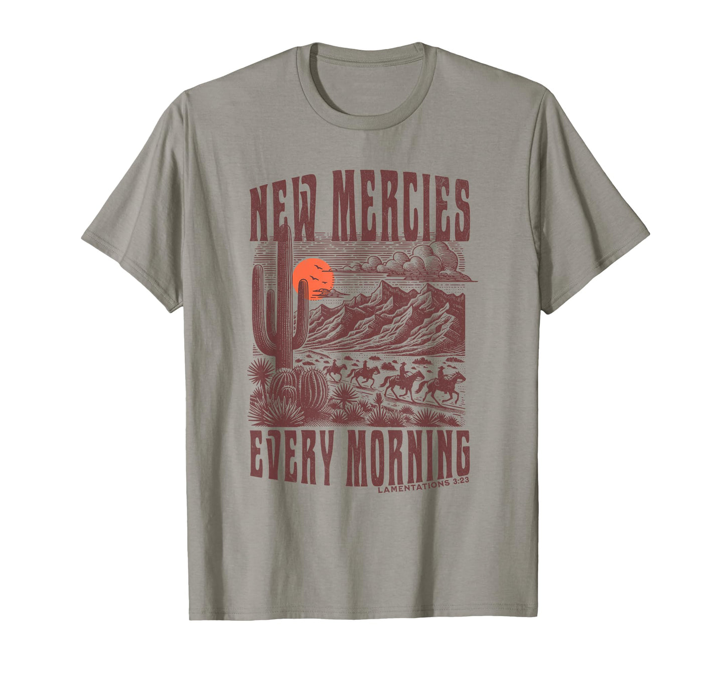 Boho Christian Bible Verse Trendy Jesus Southwest Cactus T-Shirt