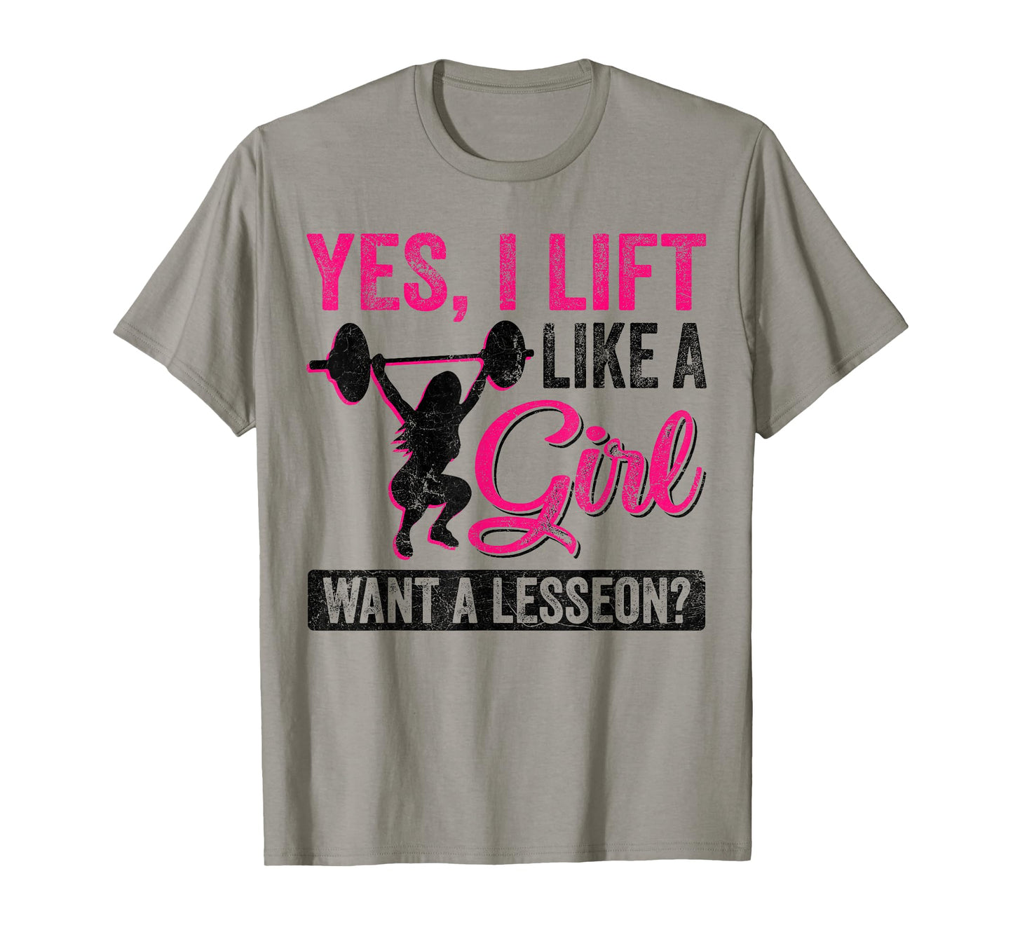 Funny Powerlifting Women Squat Bench Deadlift Girls Gym T-Shirt