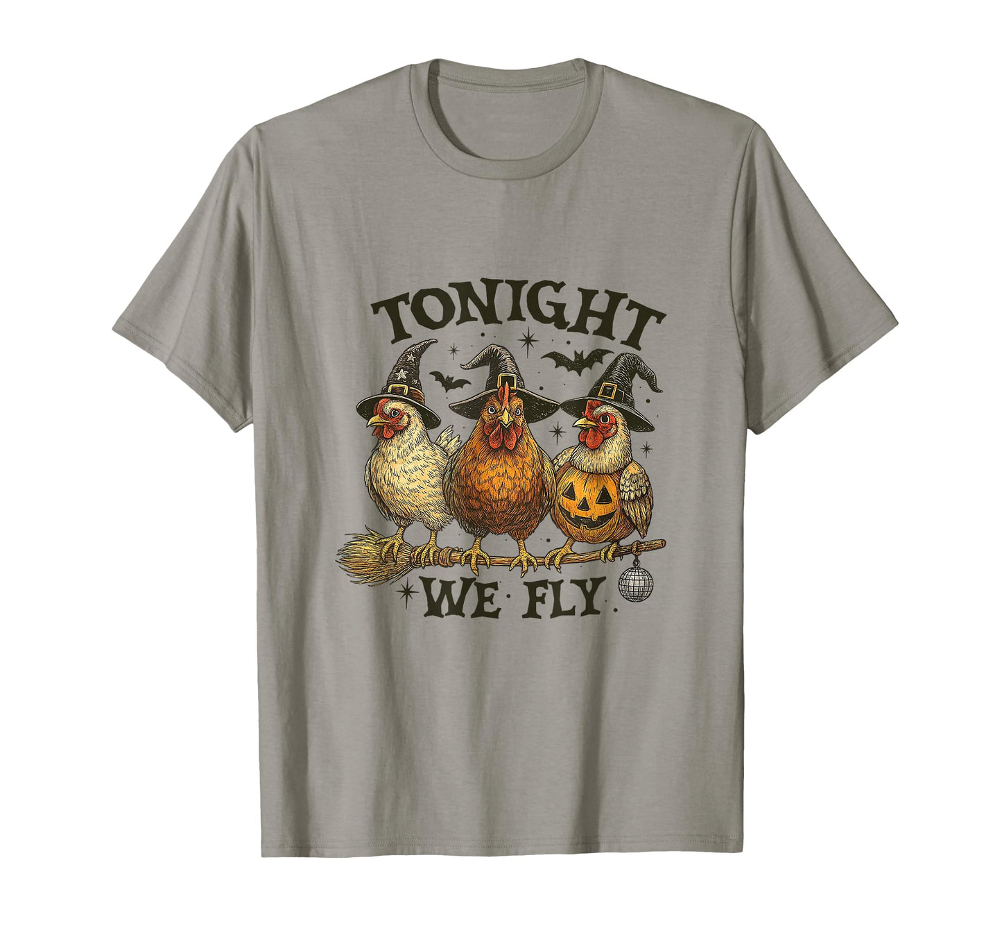 Tonight We Fly Funny Chicken Spooky Season Farm Halloween T-Shirt