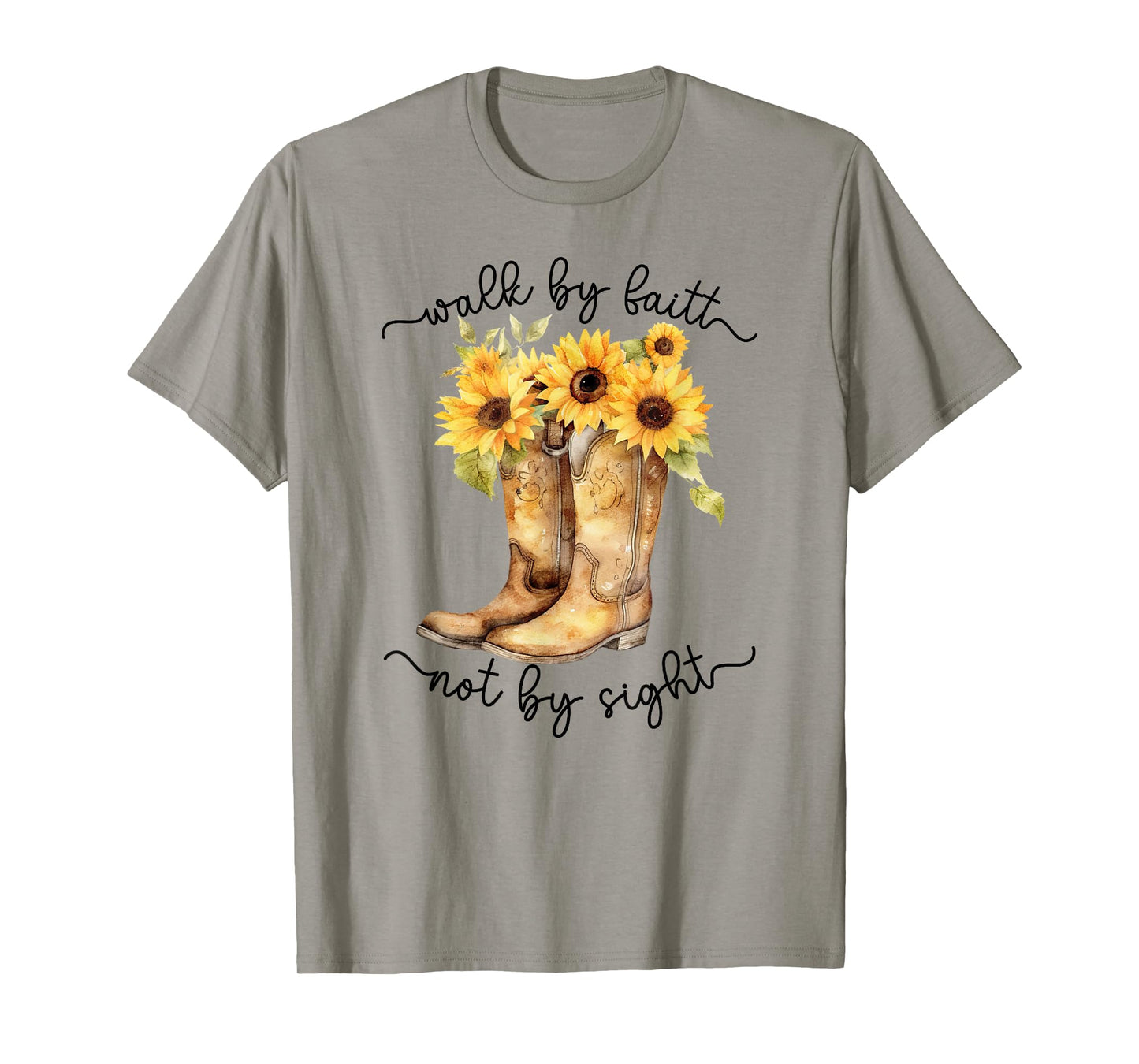 Christian Cowgirl Western Cowboy Sunflower Boots For Women T-Shirt