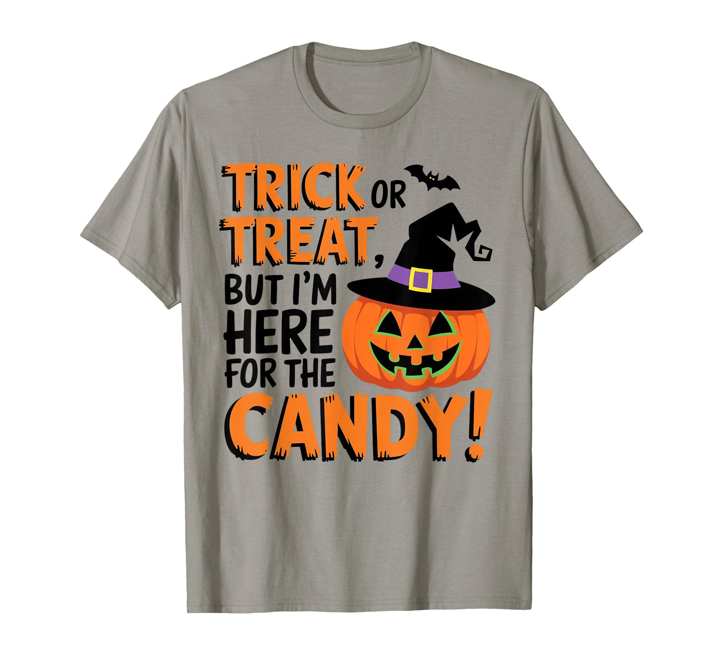 Funny Halloween Pumpkin Candy Trick or Treat Design T-Shirt