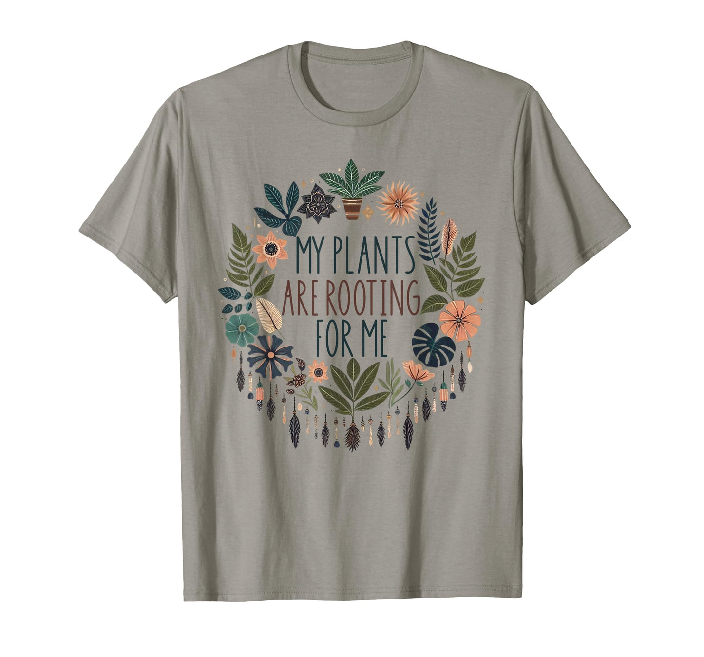 Retro Vintage My Plants Are Rooting For Me Plant Lover Funny T-Shirt