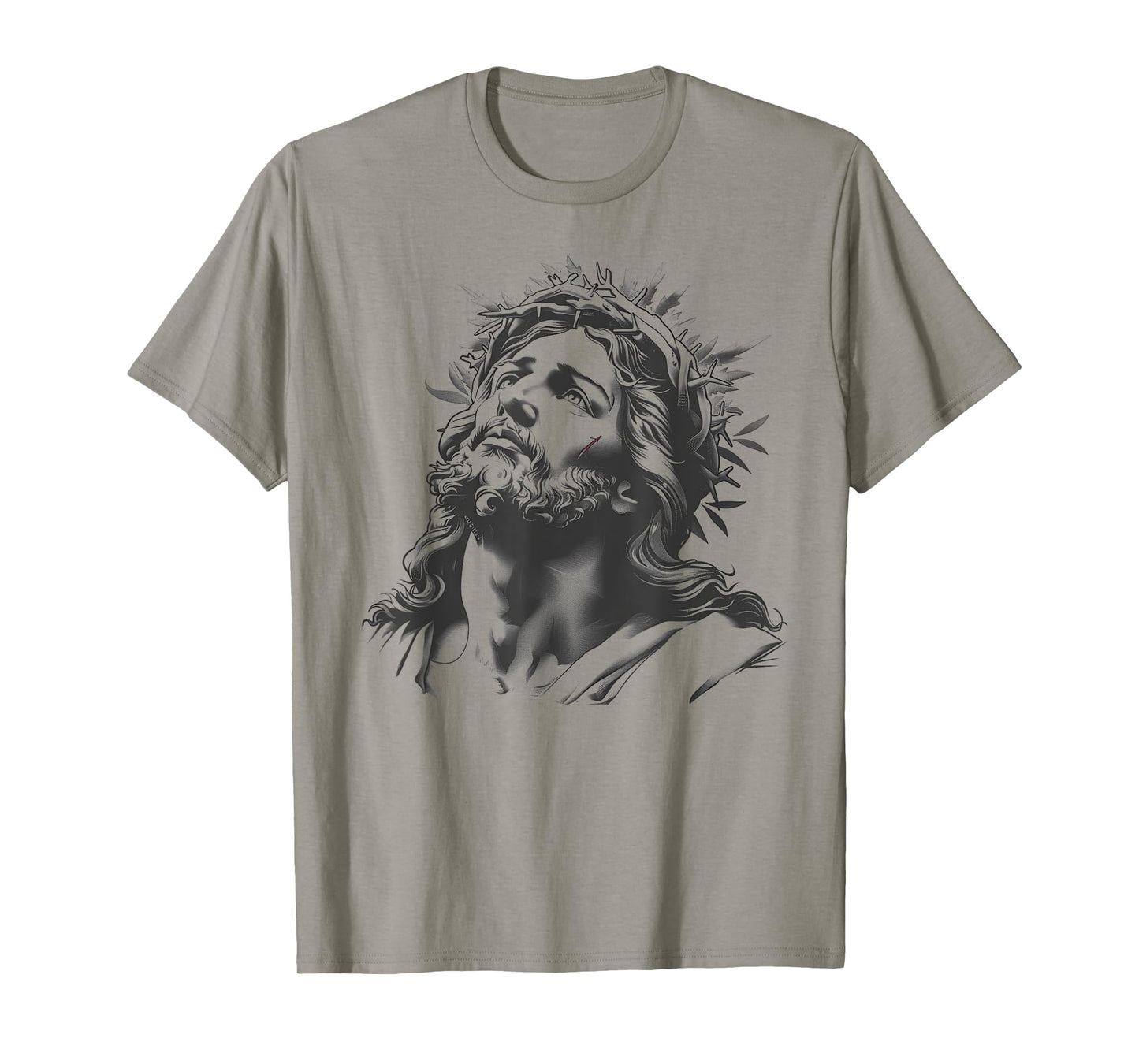Tattoo Style Jesus Christ Face T-Shirt