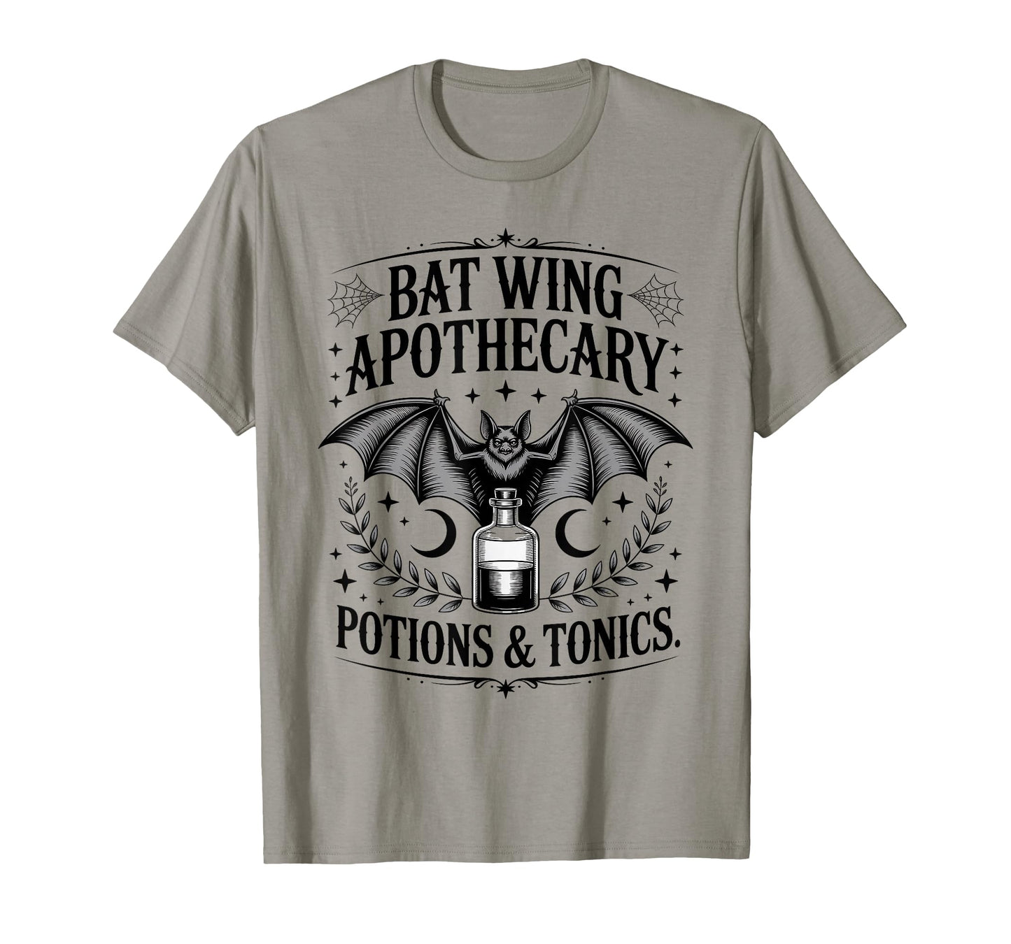 Bat Wing Apothecary Potions Tonics Spooky Halloween Herbal T-Shirt