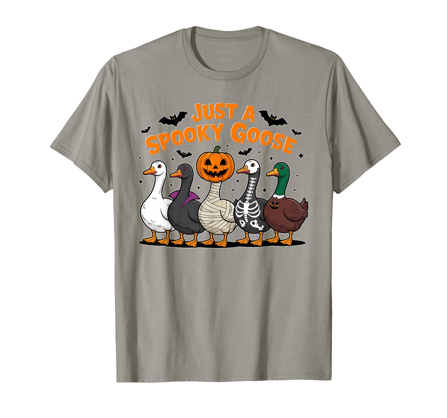 Just A Spooky Goose Halloween Silly Goose Funny Halloween T-Shirt
