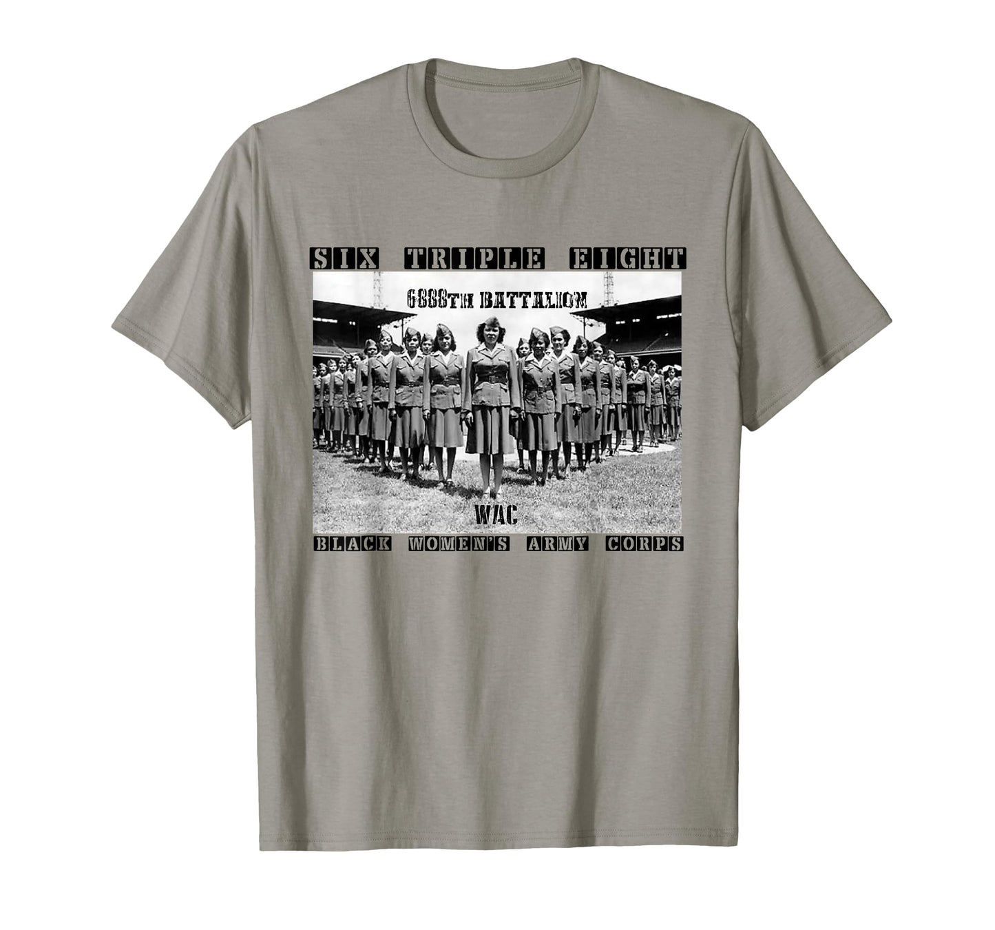 6 Triple 8 Black Women's Army Corps 6888th Charity Adams T-Shirt