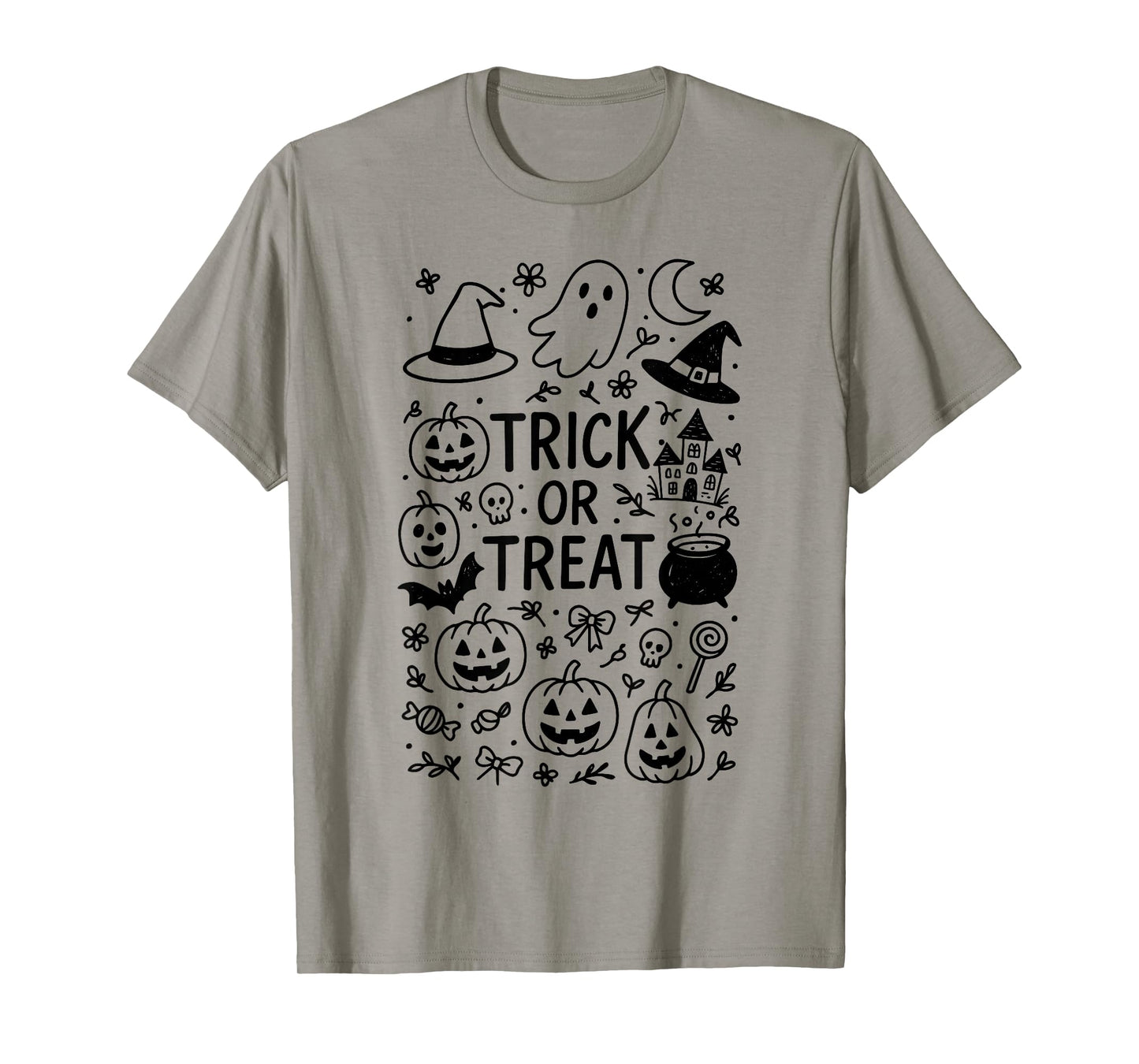 Pumpkin Halloween Costume Halloween Doodle Fun Halloween T-Shirt