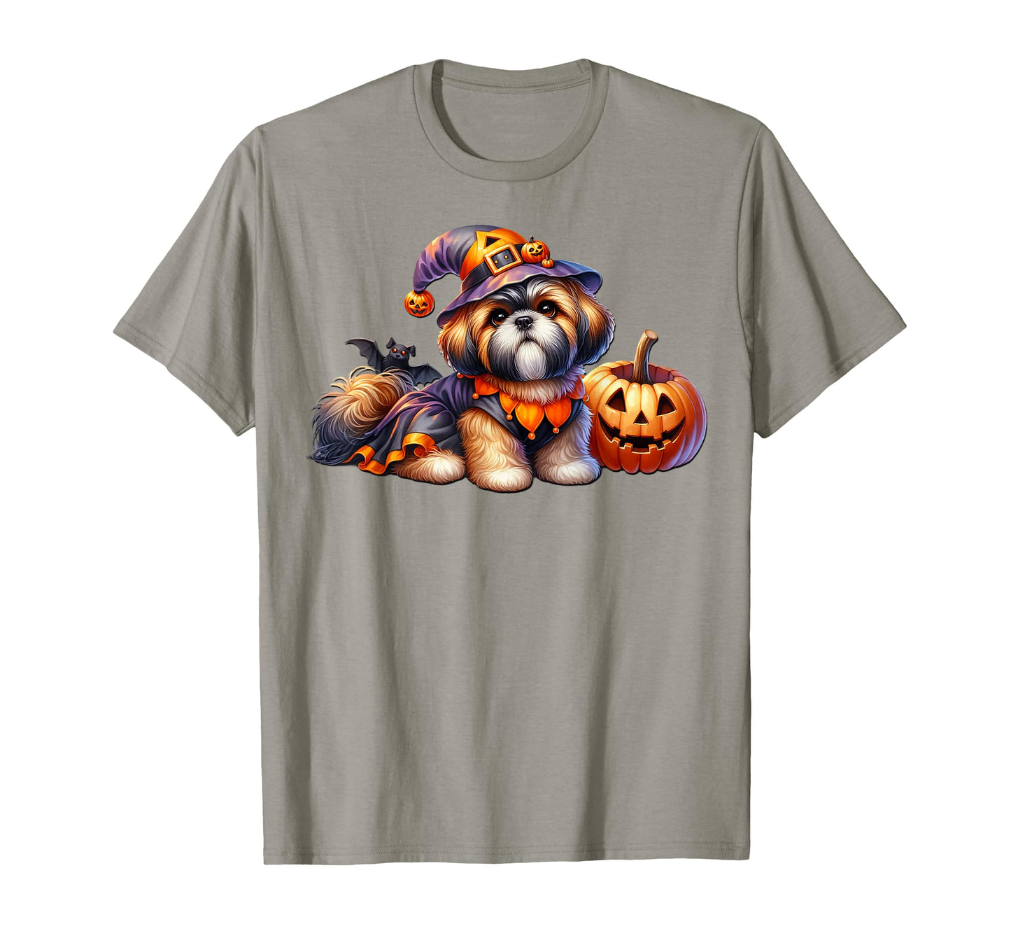 White Halloween Accessories for Dog Lover Witch Mom Shih Tzu T-Shirt