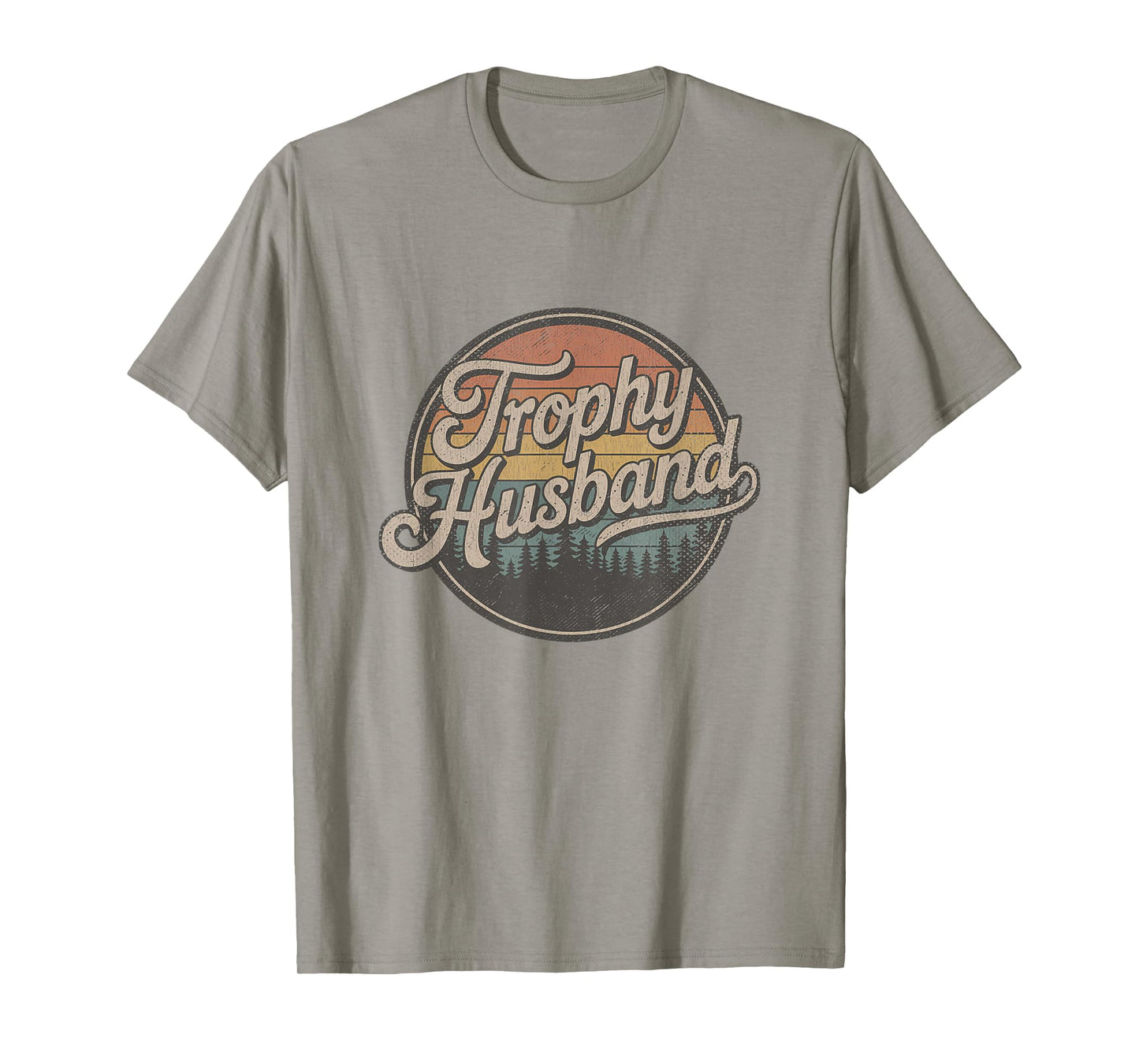 Trophy Husband Vintage Sarcastic Marriage Retro Groom T-Shirt