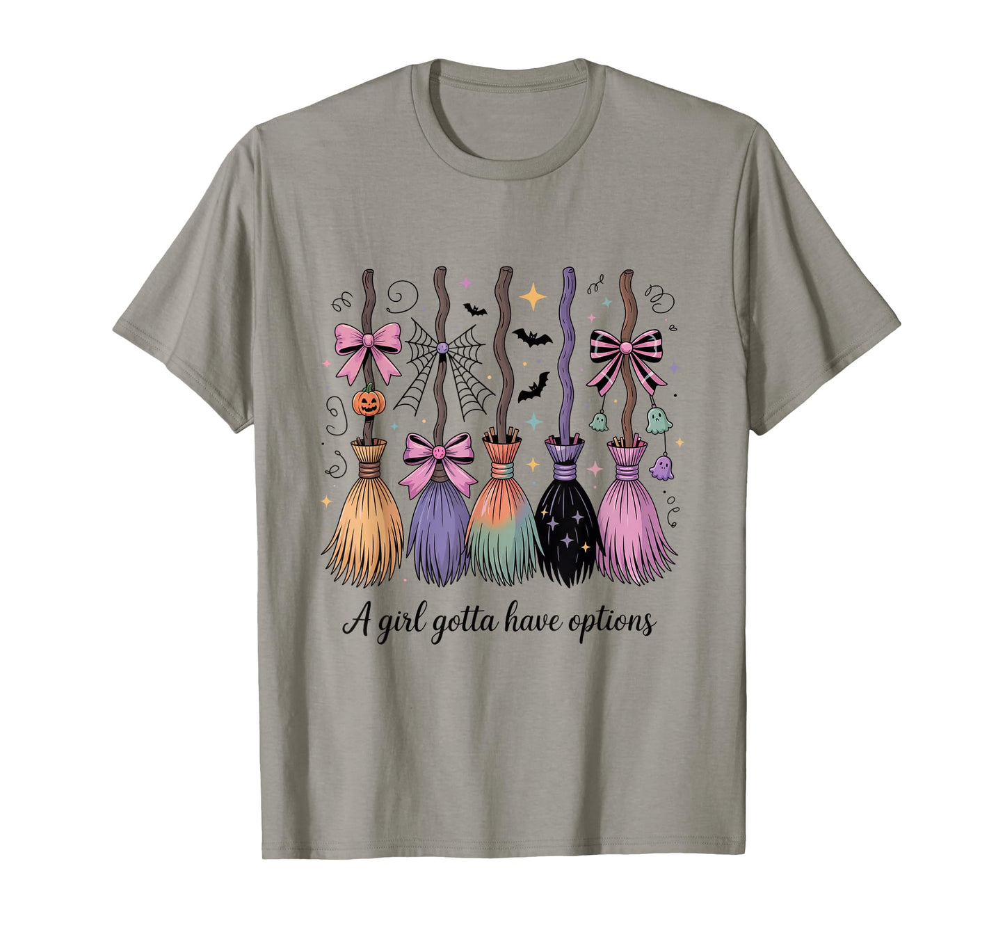 A Girl Gotta Have Options Witch Brooms Graphic tee for Women T-Shirt