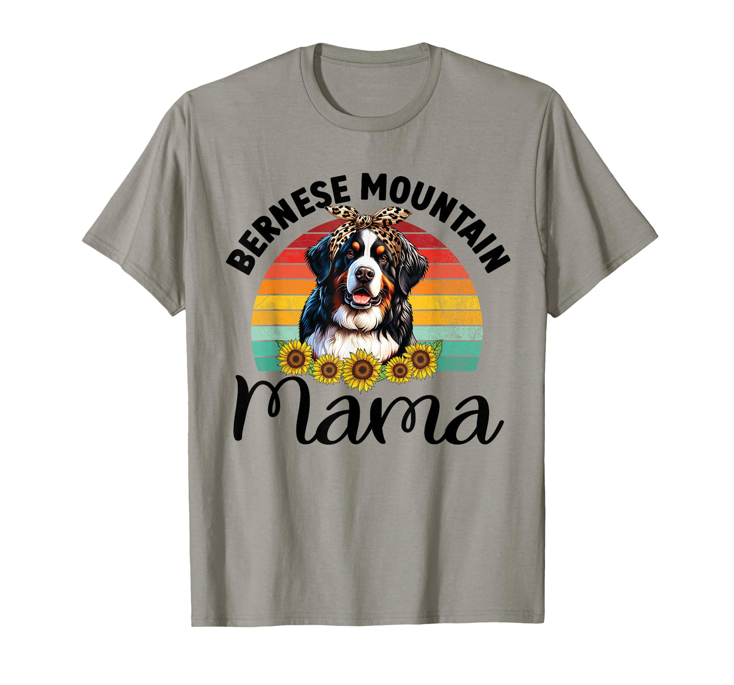 Vintage Bernese Mountain Mama Dog Lovers Floral Mother's Day T-Shirt for Men Women Kids