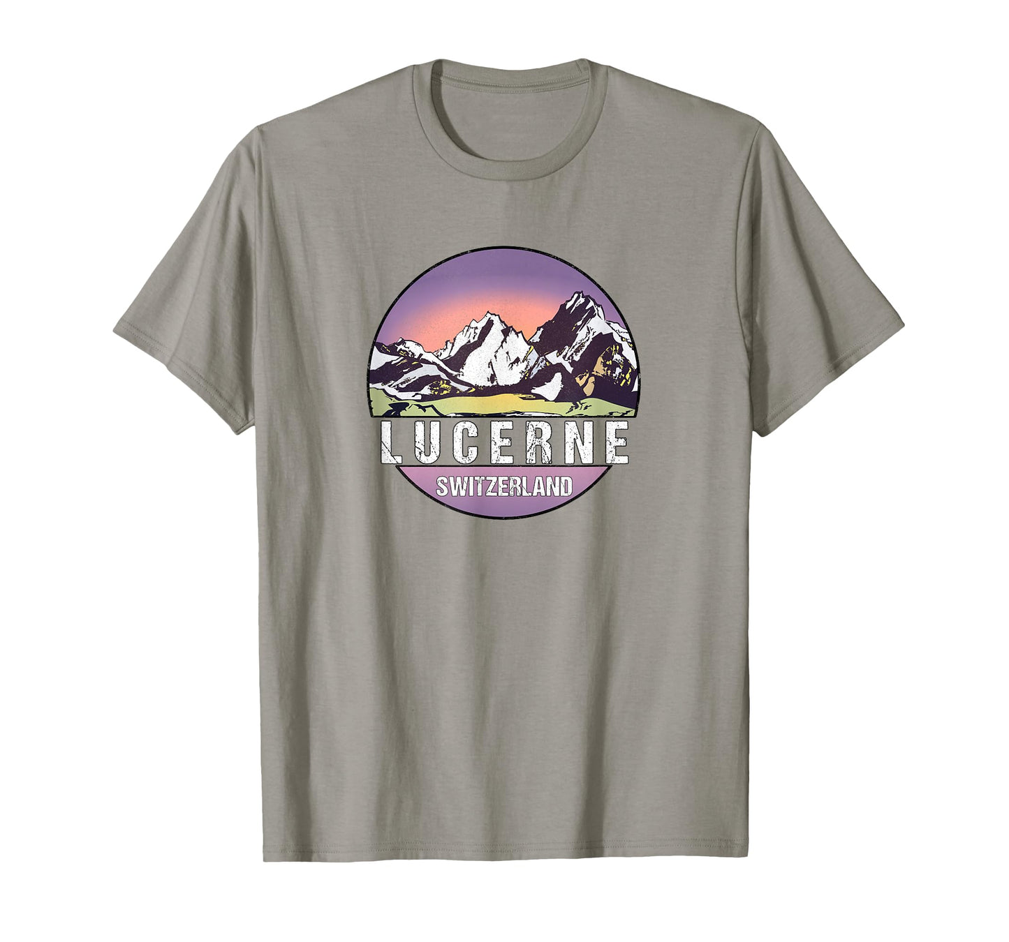 Retro Vintage Lucerne, Switzerland Distressed T-Shirt