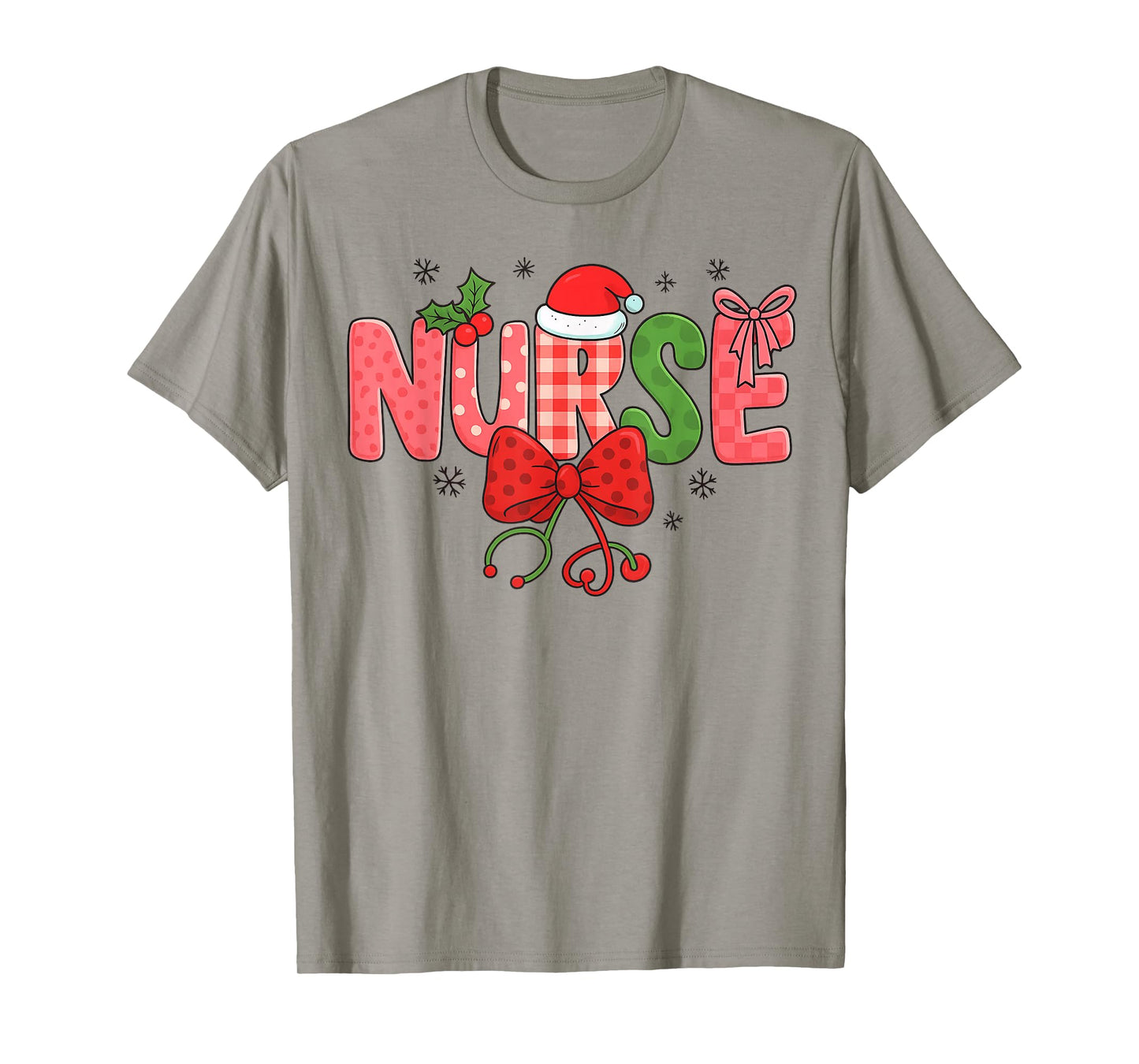 Retro Christmas Nurse Life Stethoscope 2025 Funny Nurse T-Shirt