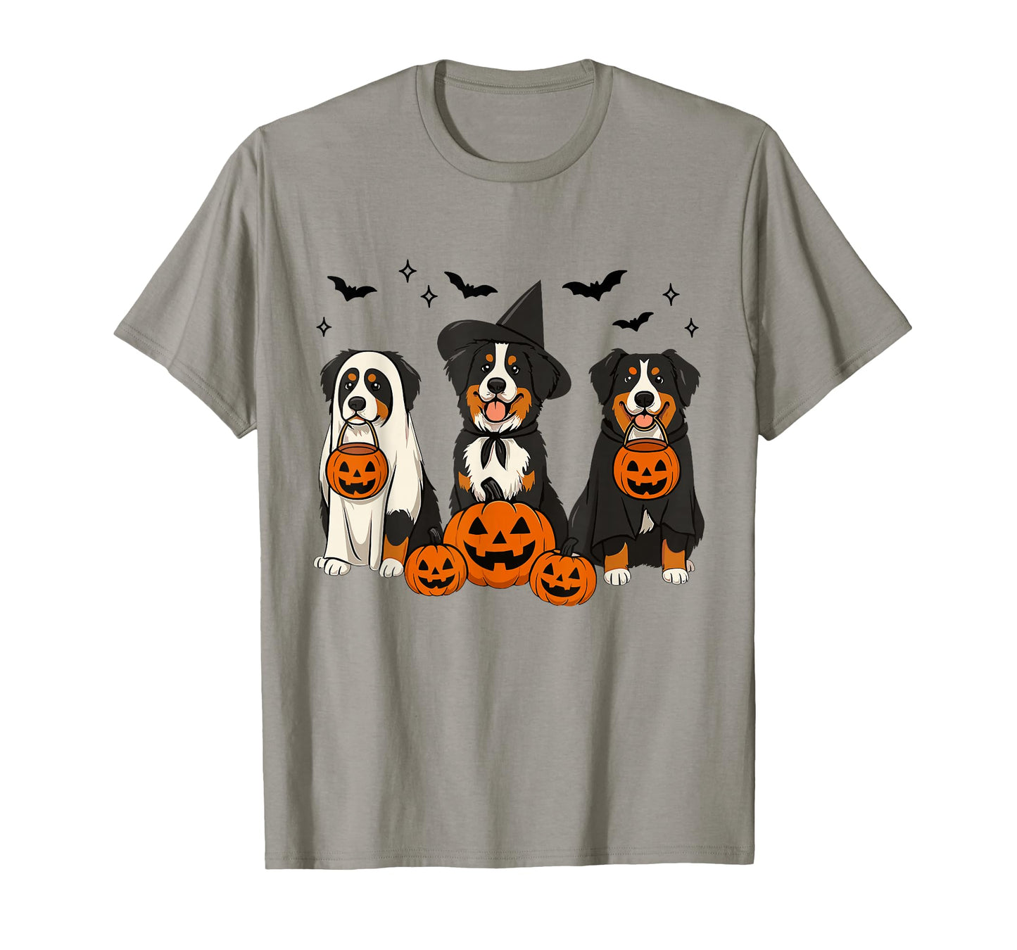 Witch Bernese Mountain Halloween Berner Ghost Dog Mom T-Shirt