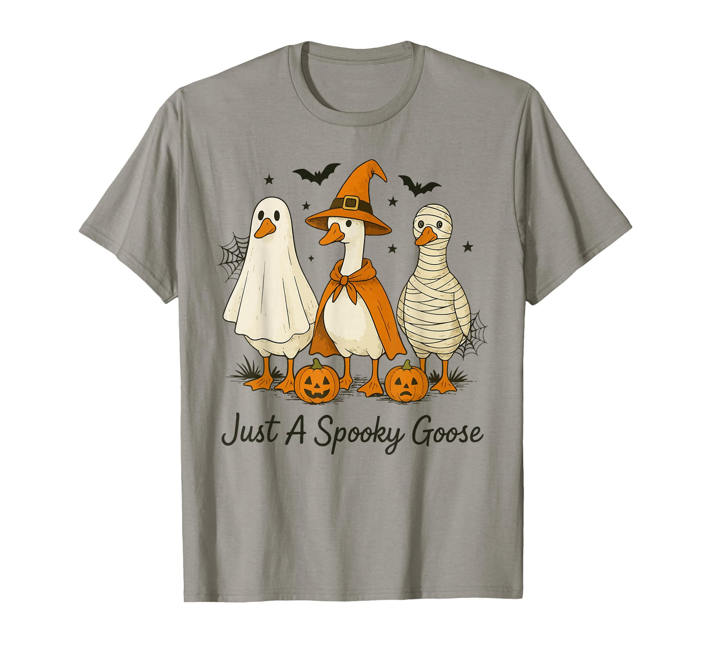 Just A Spooky Goose Halloween Costume Funny Goose Squad T-Shirt