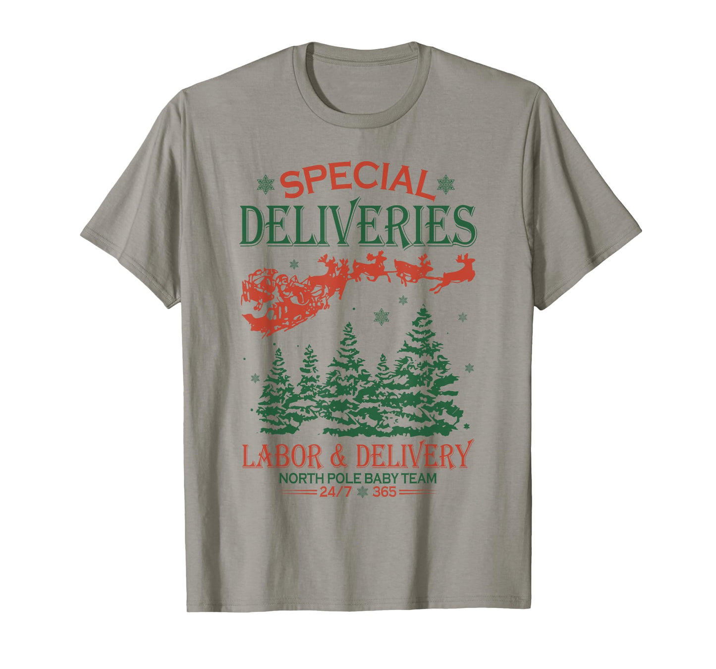 Funny Deliveries Nurse Labor and Delivery Christmas Women T-Shirt