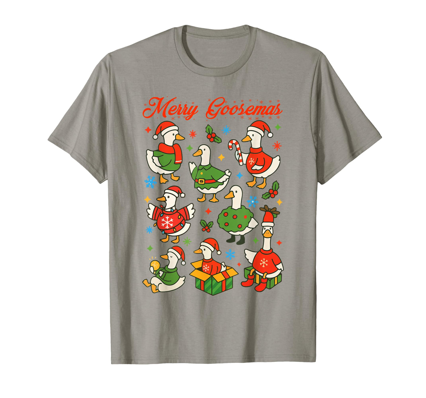 Christmas Xmas Vibes Silly Goose Reindeer Merry Goosemas T-Shirt