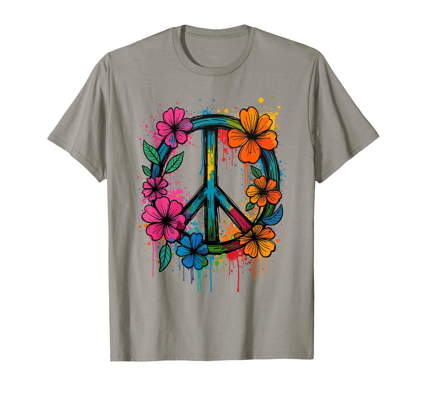 Peace Sign, Love Peace Flower Power, Women, 70s & 60s T-Shirt