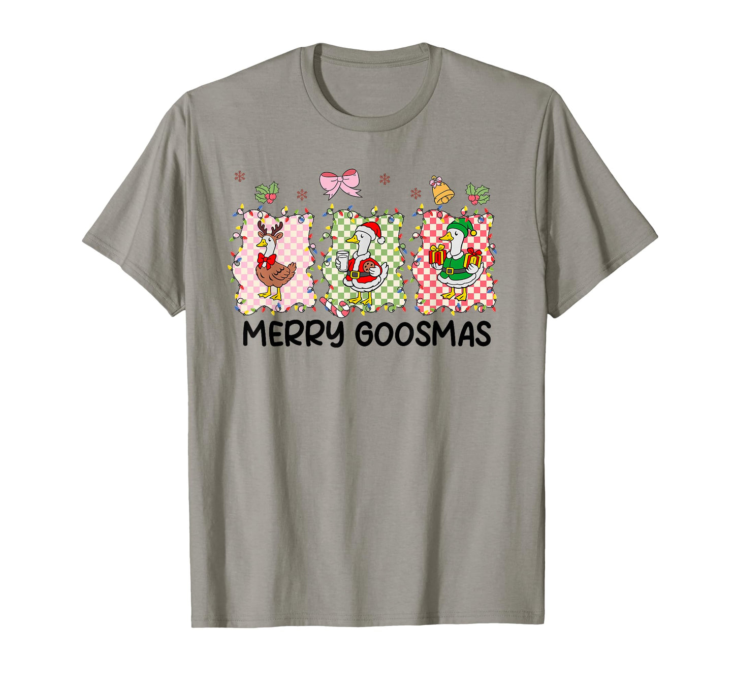 Merry Goosmas, Funny Santa Silly Goose, Merry Goose Xmas T-Shirt