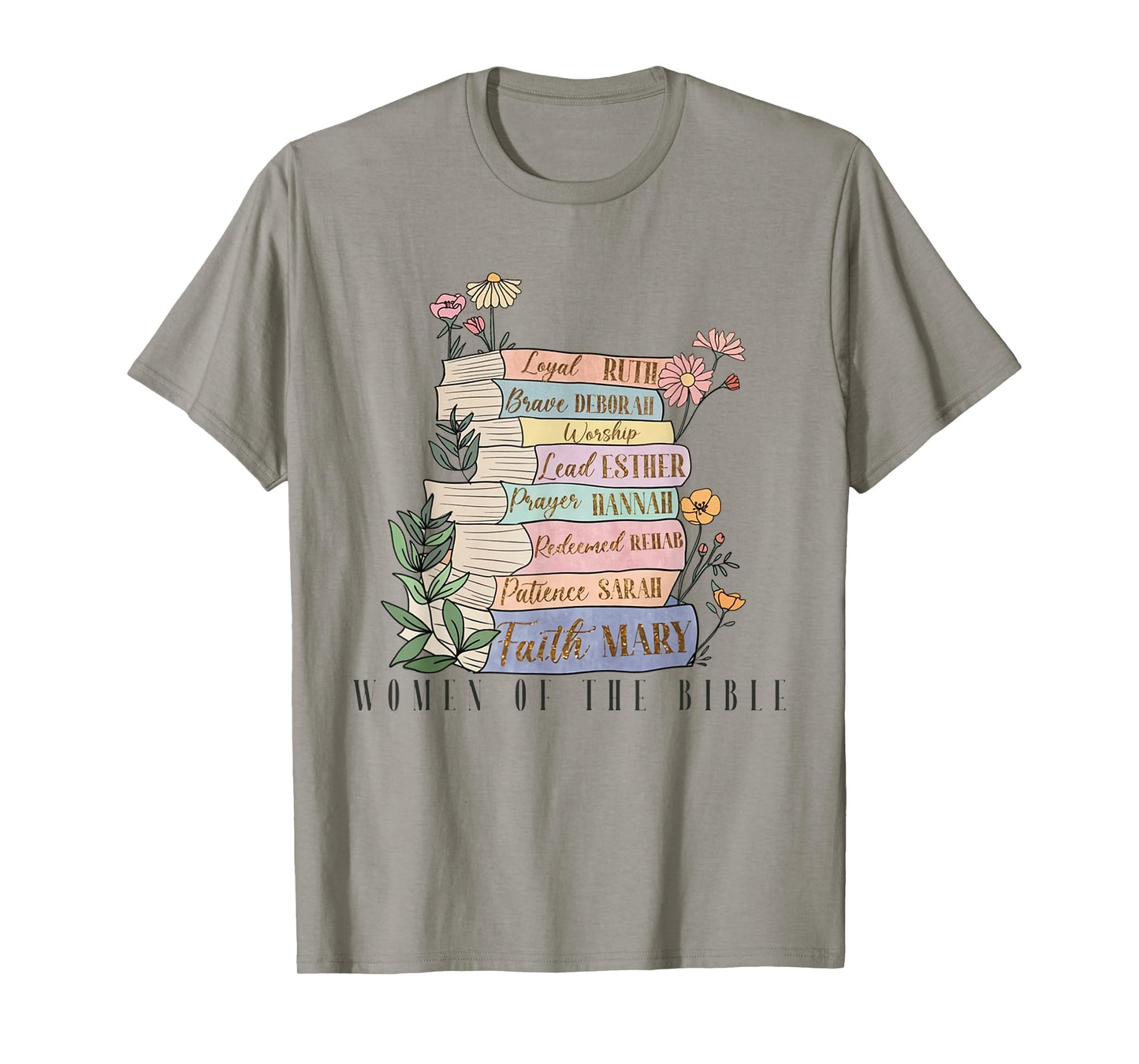 Retro Original Women of The Bible Books Christian Bookish T-Shirt