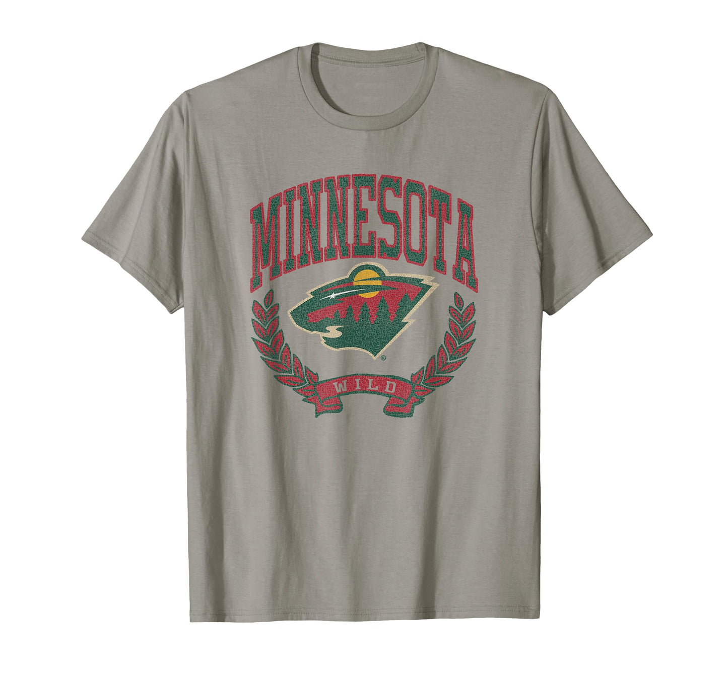 Minnesota Wild Vintage Victory Gray Officially Licensed T-Shirt