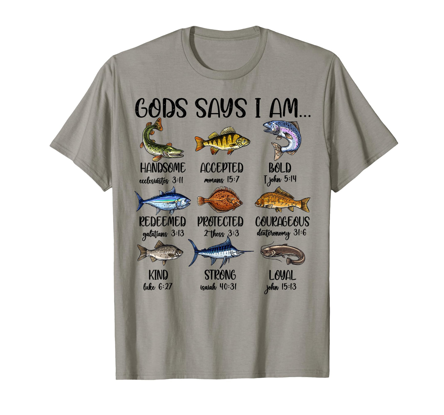 God say I Am Fishing Toddler Boy Jesus Love You Me Christian T-Shirt