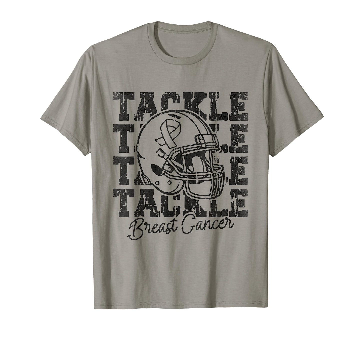 Tackle Football Pink Ribbon Breast Cancer Awareness Women T-Shirt