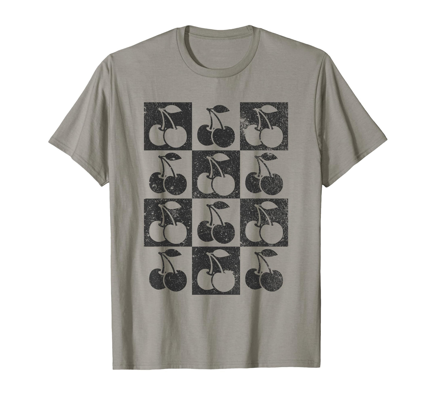 Retro Checkerboard Checkered Cherries Cherry Lover T-Shirt