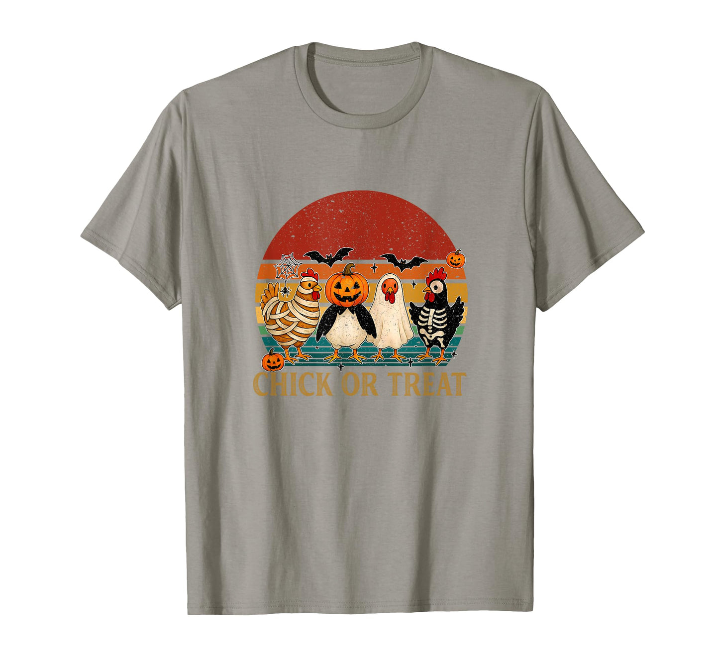 Chick Or Treat Pumpkin Spooky Witch Chicken Farmer T-Shirt