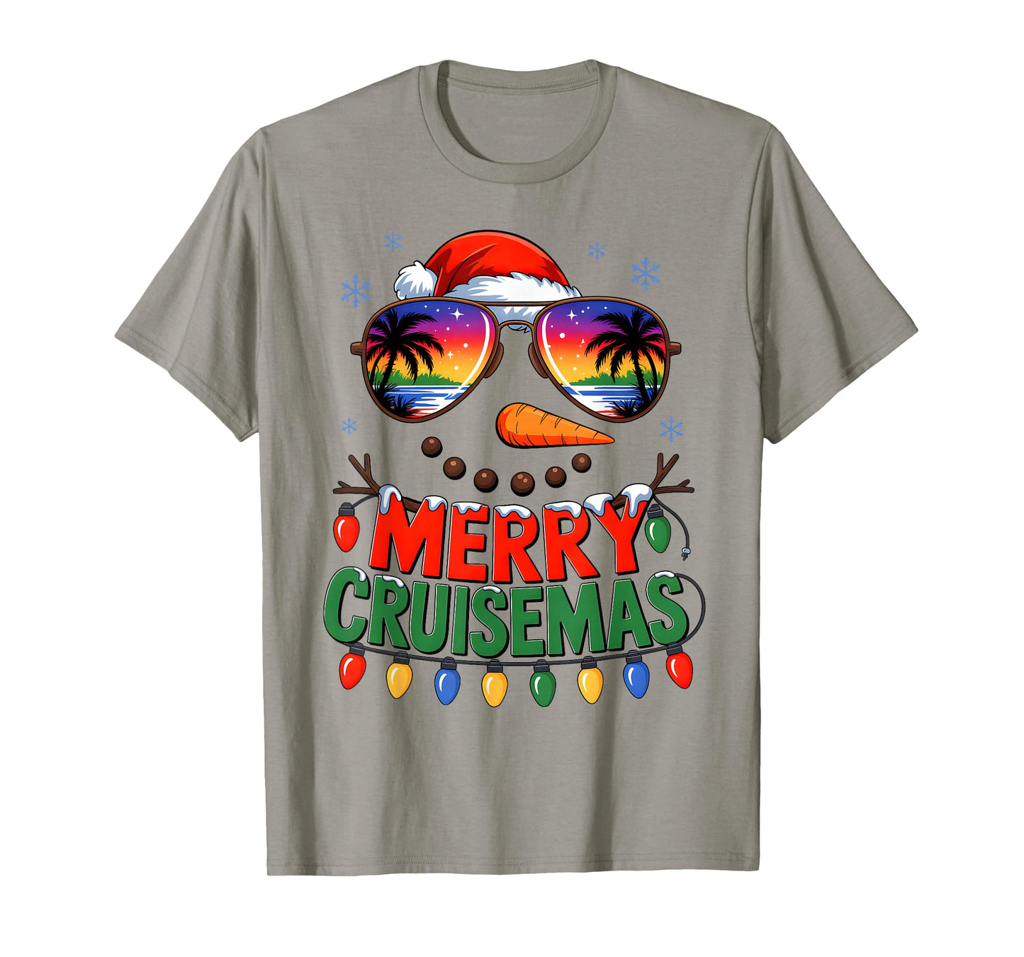 Merry Cruisemas 2025 Christmas Santa Snowman Cruise Family T-Shirt