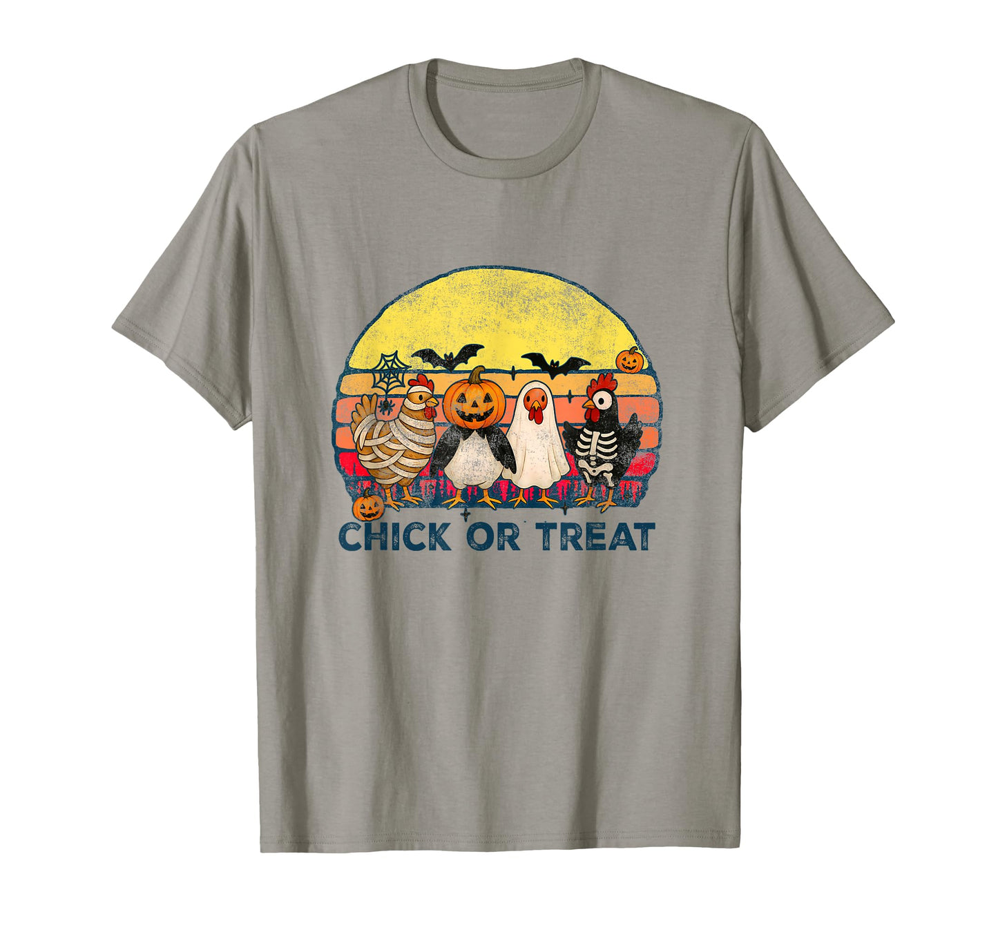 Funny Chick Or Treat Halloween Witch Spooky Chicken T-Shirt